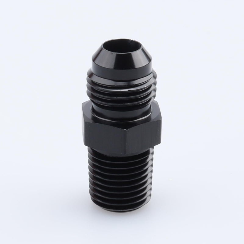 AC PERFORMANCE Male 1/4" NPT to -6 AN Flare Adapter Straight Aluminum Black - Image 3